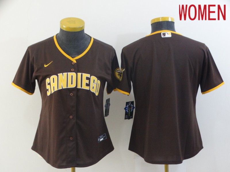 Women San Diego Padres Blank brown Game 2021 Nike MLB Jersey